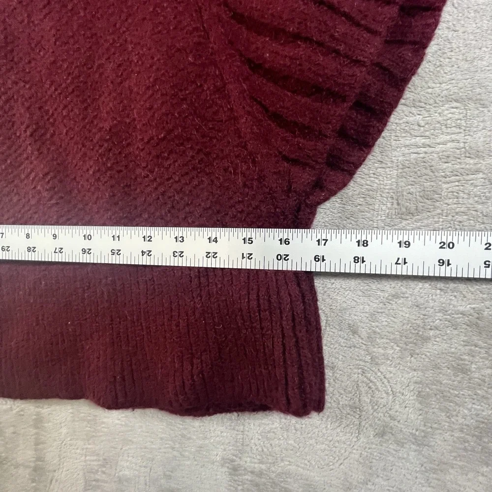 Catherine Malandrino Burgundy Alpaca Knit‎ Cowl Neck Pullover Sweater med/lrg